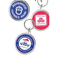 Clear Acrylic 1 3/4" Round 2 Sided Key Tag